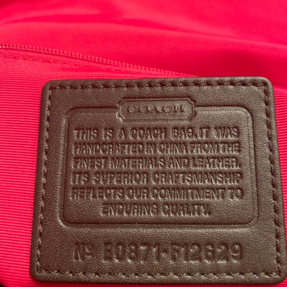 Multi-Color Coach Tweed Handbag - Picture 5 of 5